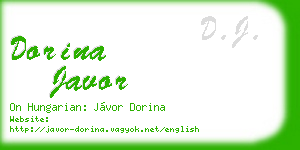 dorina javor business card